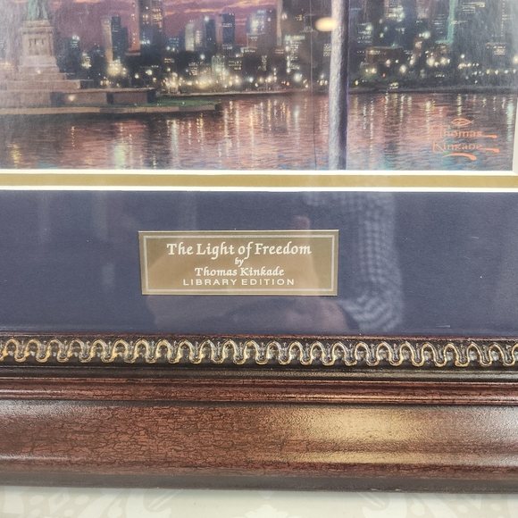 Thomas Kinkade 'The Light of Freedom' Double Mat Framed Print - Picture 3 of 10